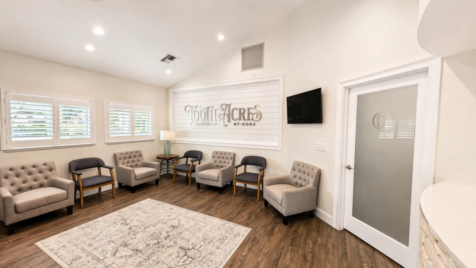 Calm, sunlit treatment room at Tooth Acres Dentistry, Mount Dora